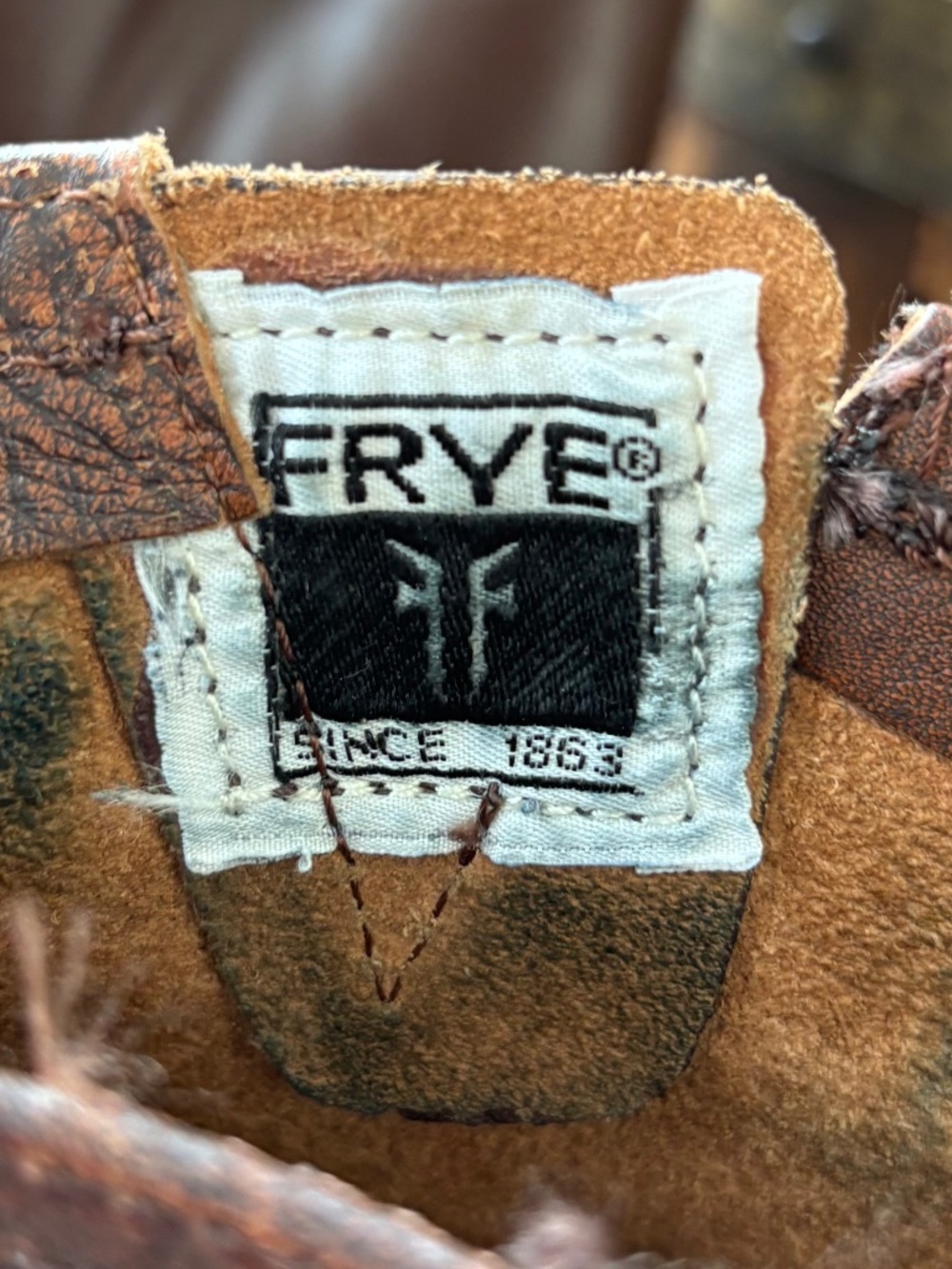 Frye Veronica Slouch Brown Leather Engineer Boots Size 9 - Picture 10 of 11